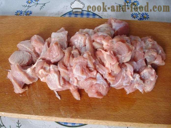 Nötkött gulasch i en kastrull - hur man lagar en läcker nötkött gulasch, en steg för steg recept foton