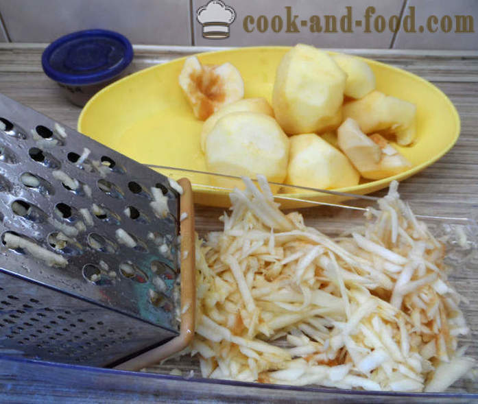 Enklaste äppelpaj - hur man gör en äppelpaj i ugnen, med en steg för steg recept foton