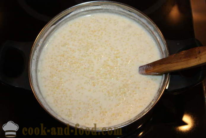 Hirsgröt med mjölk och en banan - hur man lagar hirsgröt med mjölk på rätt sätt, steg för steg recept foton