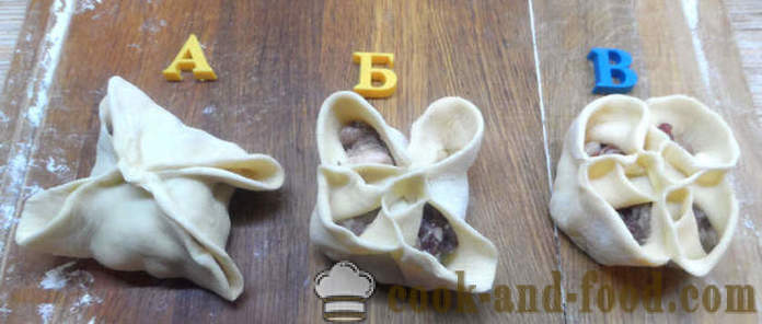 Hur man skulptera dumplings steg för steg - receptet med ett foto
