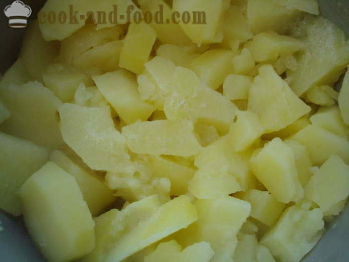 Fyllning för dumplings med potatis - hur man gör fyllning för dumplings och potatis, med en steg för steg recept foton