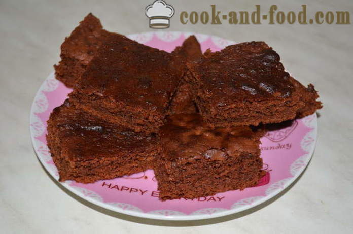 Choklad brownie kaka - hur man gör choklad brownies hemma, steg för steg recept foton