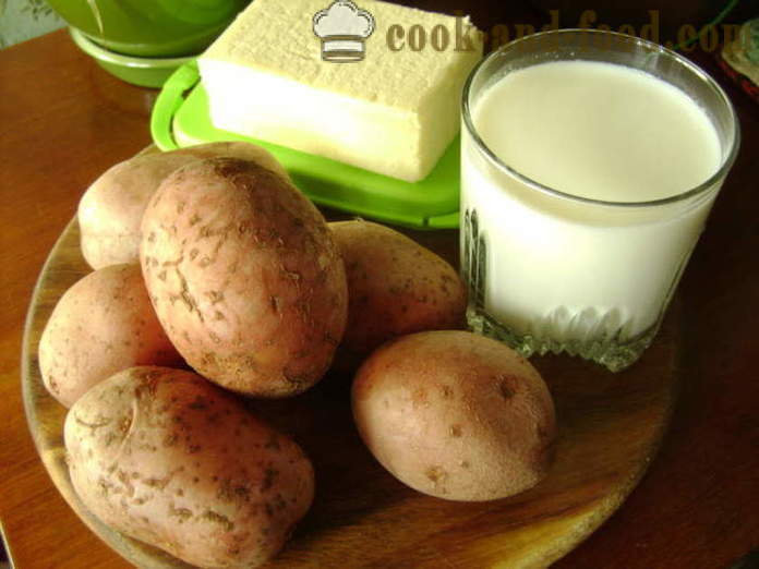 Potatismos med mjölk - hur man lagar potatismos, en steg för steg recept foton
