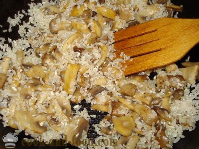 Svamprisotto med svamp - hur man lagar risotto hemma, steg för steg recept foton