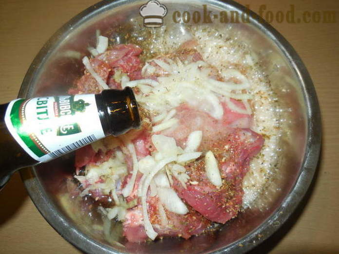Kanin bräserad i öl i utyatnitsu - hur man lagar en kanin i öl i ugnen, med en steg för steg recept foton
