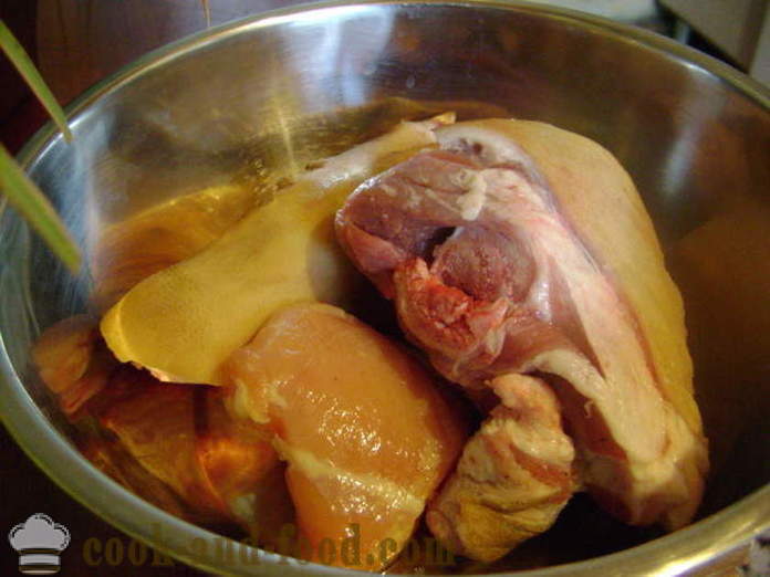 Jellied kött och hemlagad muskler - att förbereda jellied kött och muskler att göra hemma, steg för steg recept foton
