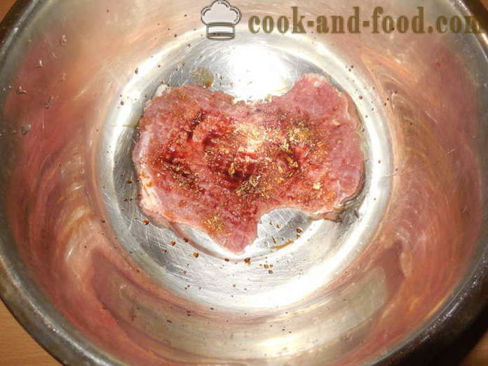 Kött rullar fyllda i ugn - hur man lagar kött rullar på spett, en steg för steg recept foton
