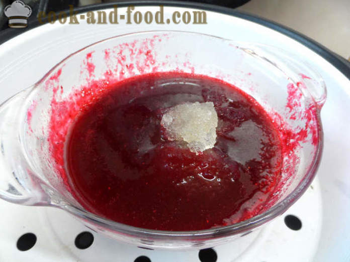 Läcker tranbärsgelé - hur man gör tranbär gelé med gelatin, ett steg för steg recept foton