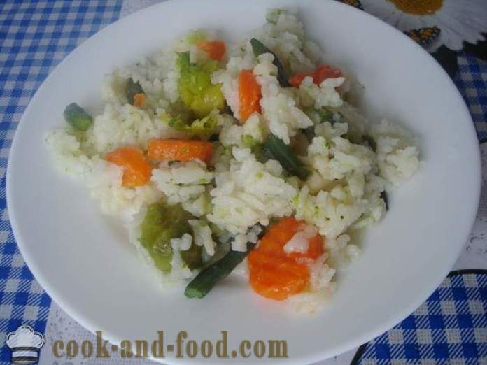 Ris med grönsaker i multivarka - hur man lagar ris med grönsaker i multivarka, steg för steg recept foton