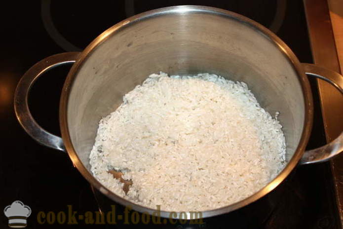 Risgrynsgröt med pumpa på mjölk - hur man lagar ris gröt med pumpa på en platta, med en steg för steg recept foton