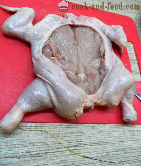 Fyllda kyckling utan ben i ugnen - hur man lagar fyllda kyckling utan ben, ett steg för steg recept foton