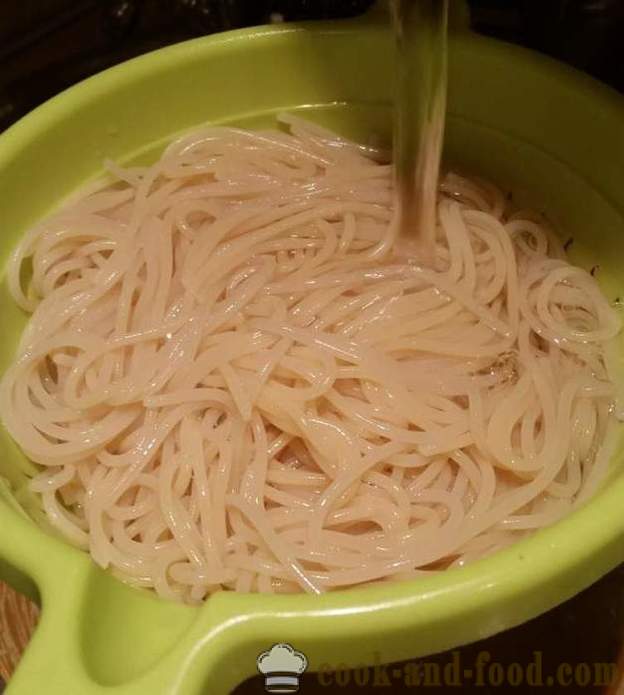 Hur laga spagetti i pannan - ett steg för steg recept foton