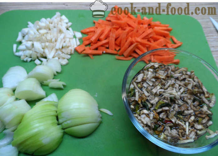Risotto med grönsaker i multivarka frysta och torkade - hur man lagar risotto i multivarka hemma, steg för steg recept foton