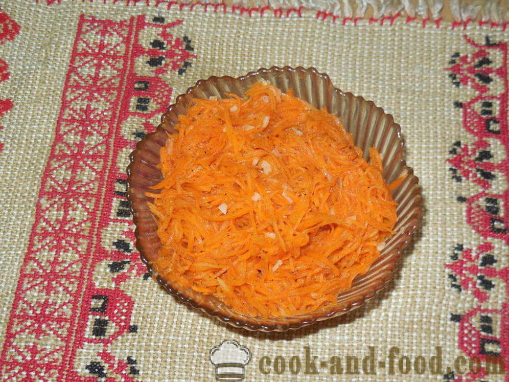 Morötter på koreanska - hur man lagar morötter i koreanska hemma, steg för steg recept foton