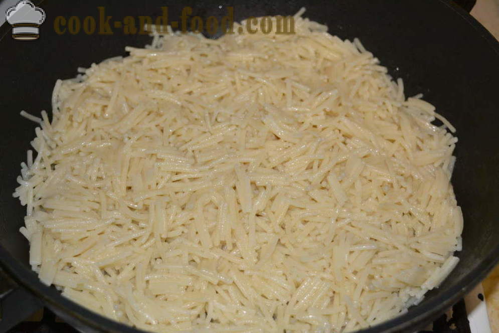 Hur man koka nudlar till garnering - hur man lagar pasta för att hålla den sitter ihop, steg för steg recept foton