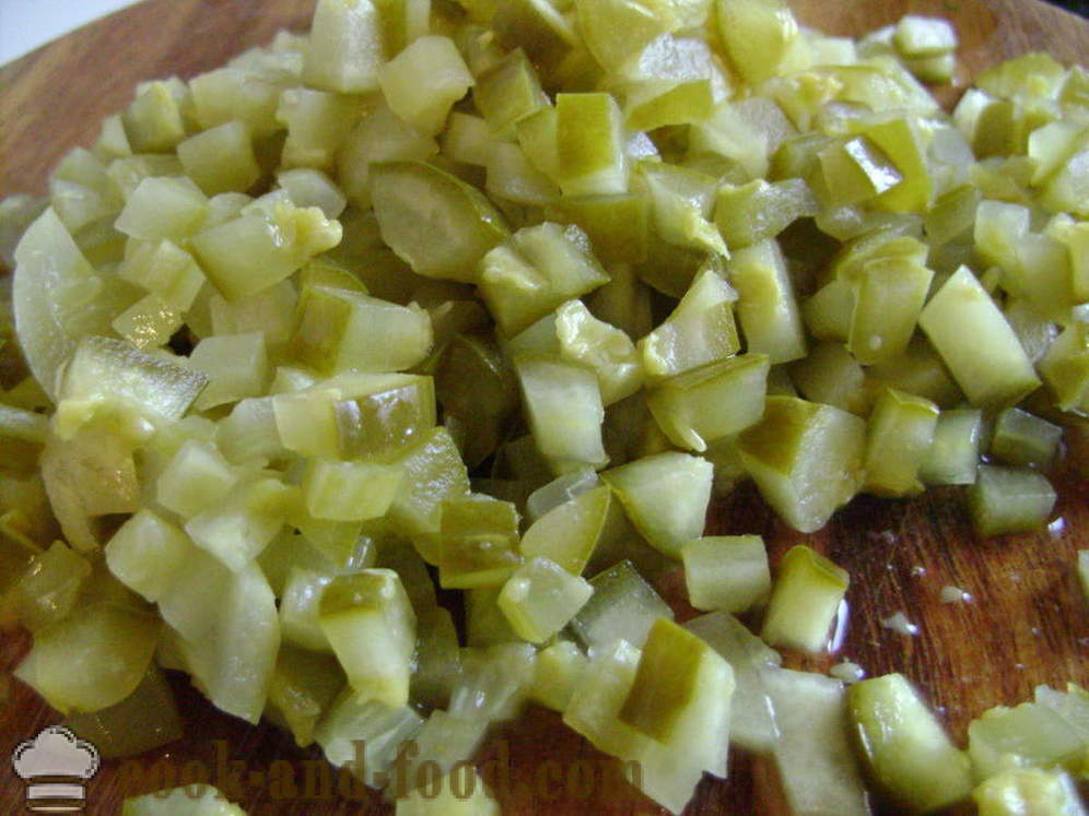 Lean gjordes med korn och pickles - hur man lagar meatless pickle med korn, en steg för steg recept foton