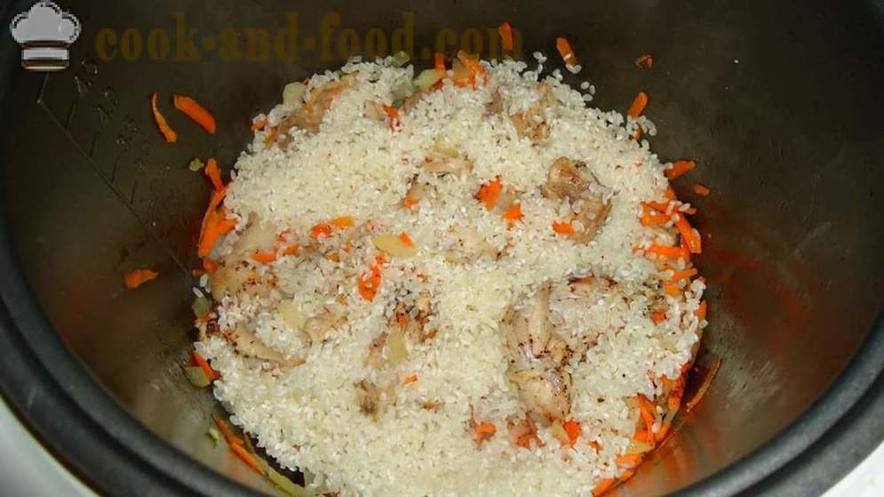 Pilaff kanin multivarka - hur man lagar risotto med kanin i multivarka, steg för steg recept foton