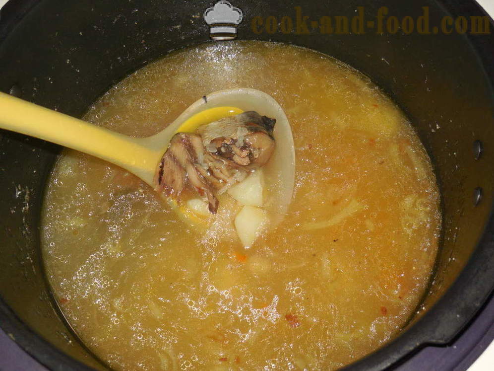 Soppa av konserverad fisk i multivarka - hur man lagar fisksoppa från burk, steg för steg recept foton