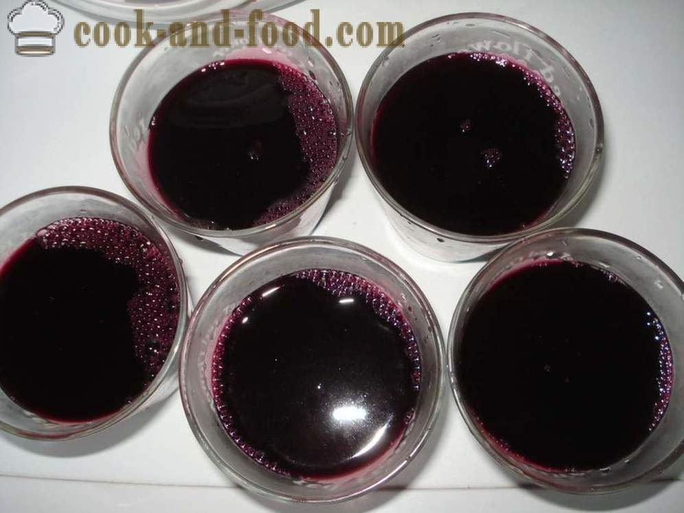 Grape gelé med gelatin - hur man gör gelé av druvor hemma, steg för steg recept foton