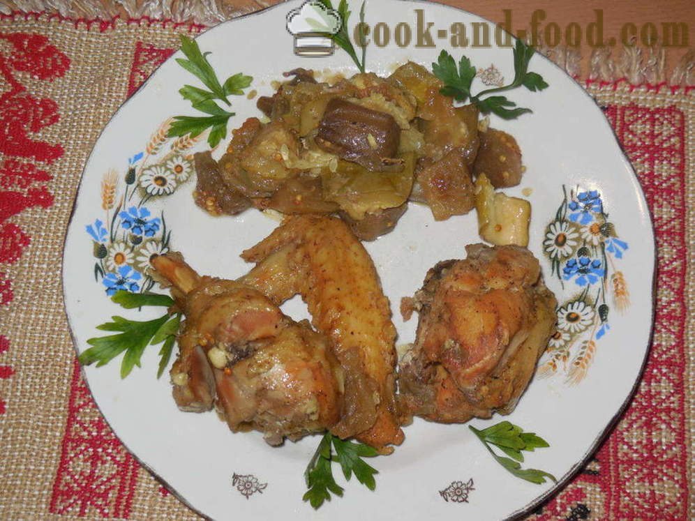 Bräserad kyckling i potten i ugnen i sin egen saft - hur man bakar kyckling i potten med grönsaker, en steg för steg recept foton