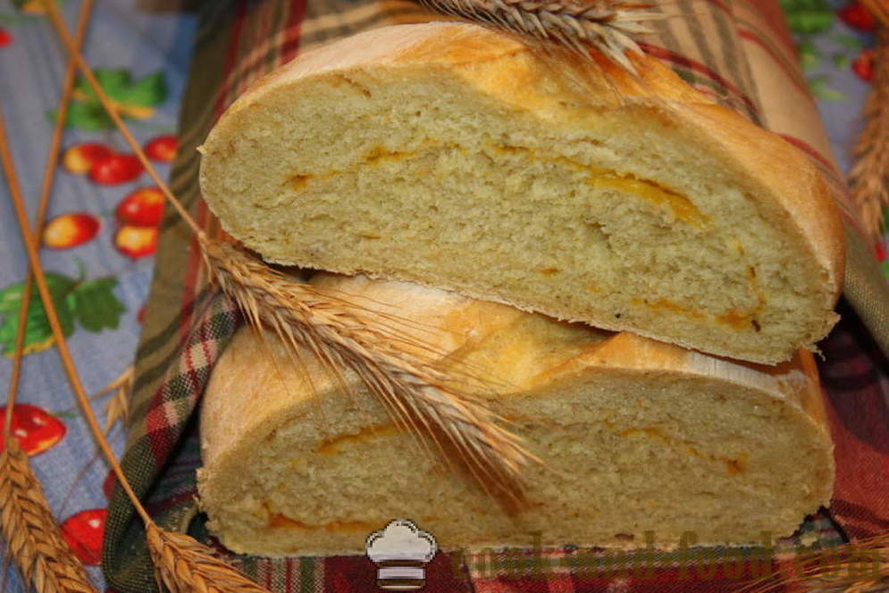 Hemlagad pumpa bröd - hur man bakar bröd med pumpa i ugnen, med en steg för steg recept foton