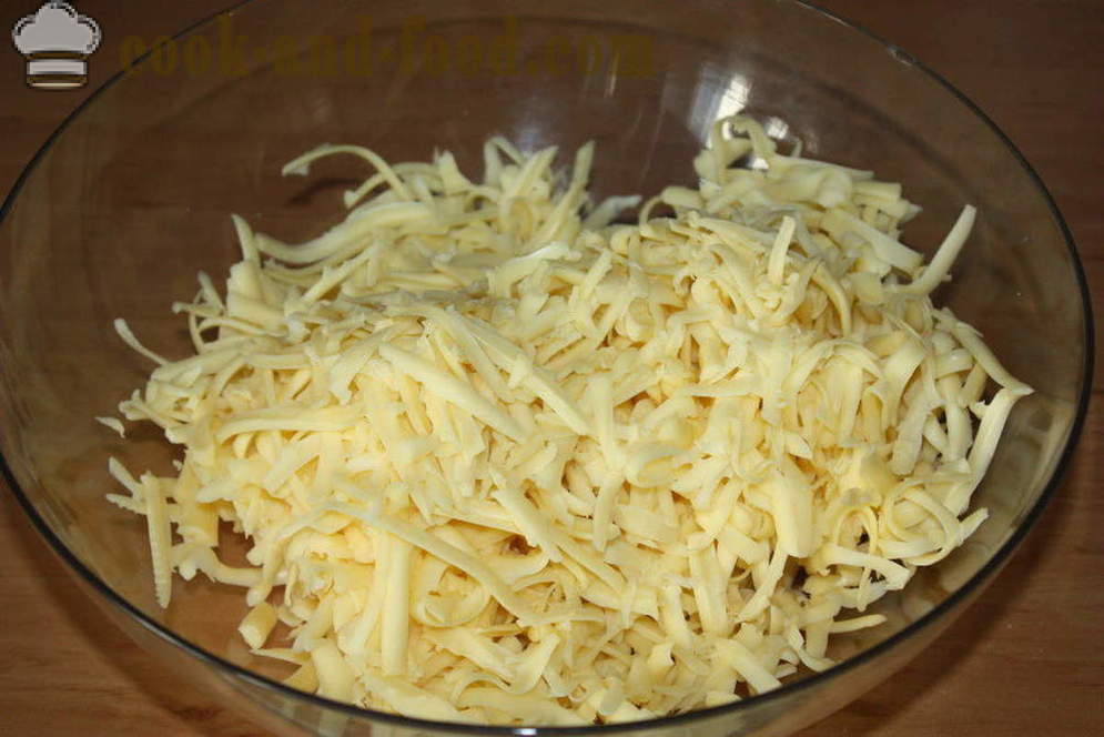 Kall aptitretare ost - hur man lagar ett mellanmål ost smält i ugnen, med en steg för steg recept foton