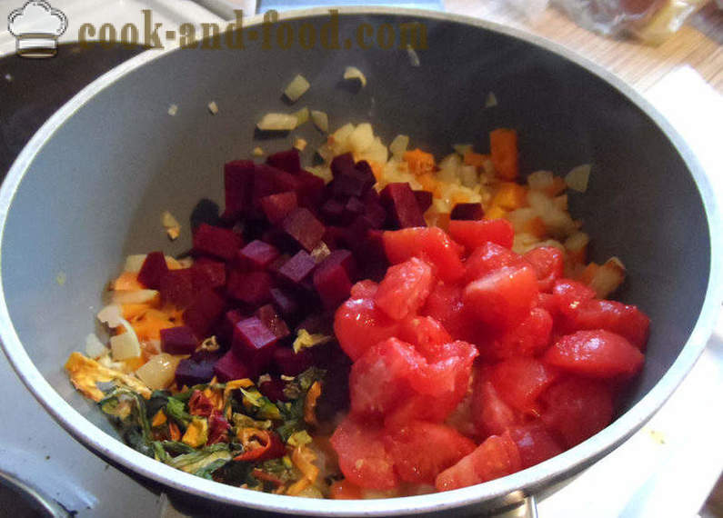 Rödbetssoppa, Borsch - hur man lagar soppa puré av olika grönsaker, ett steg för steg recept foton