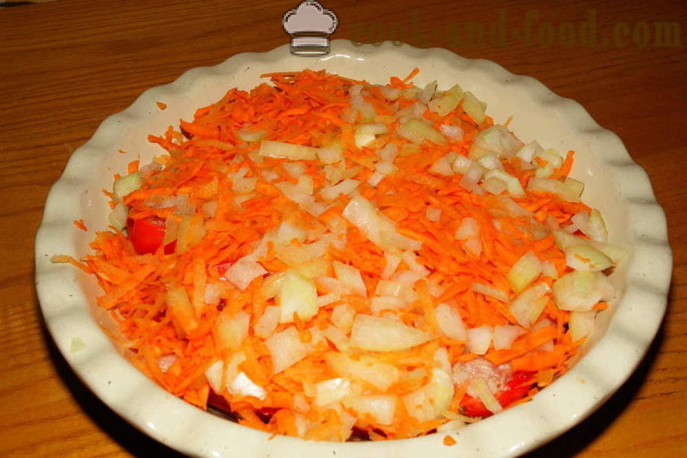 Dietary fyllda paprikor bakas i ugnen - hur man lagar fyllda paprikor med kött och ris, med en steg för steg recept foton