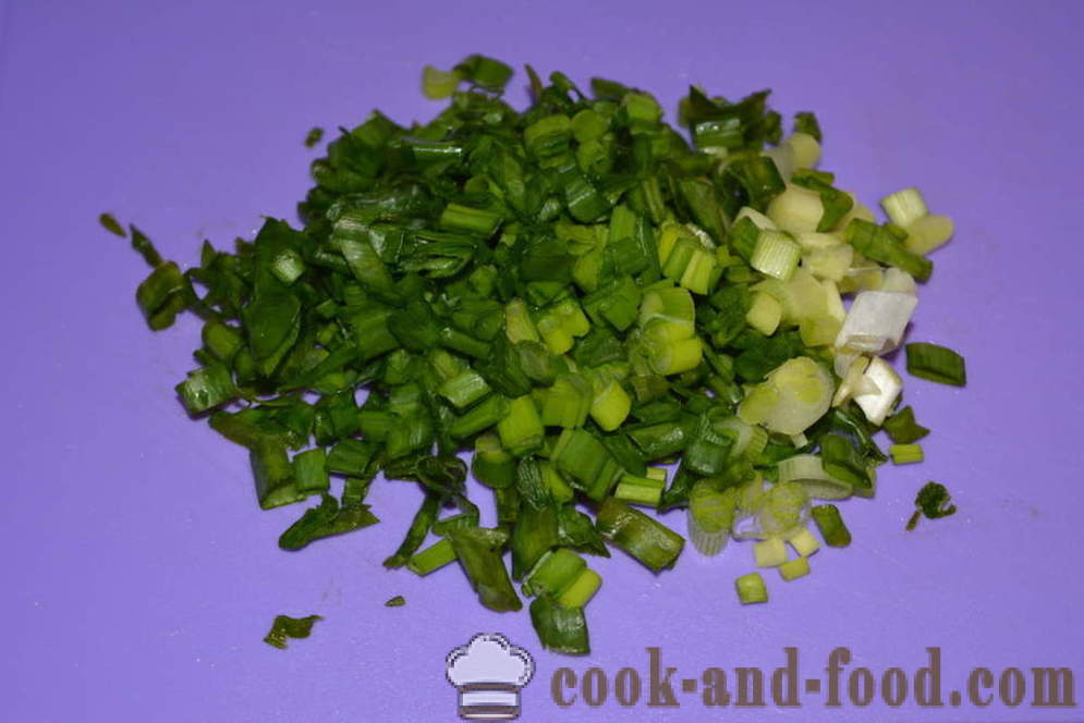 God sallad på kronärtskocka och morötter och gröna lök - hur man förbereder en sallad av kronärtskocka och morötter recept med ett foto