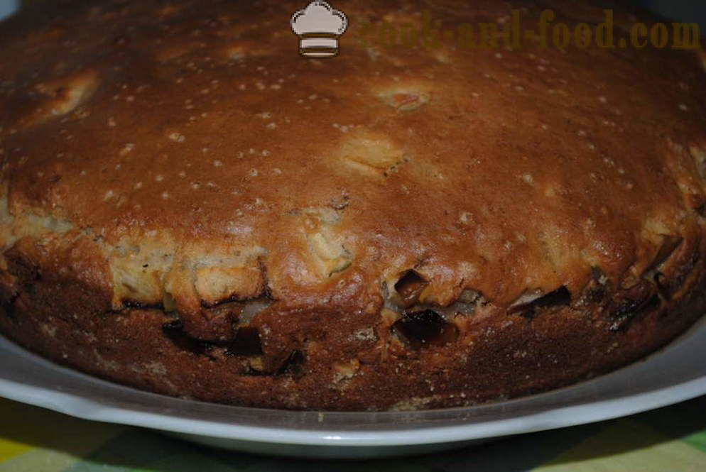 Pepparkakor tårta på kefir med äpplen och nötter - hur man lagar en kaka med kefir, en steg för steg recept foton