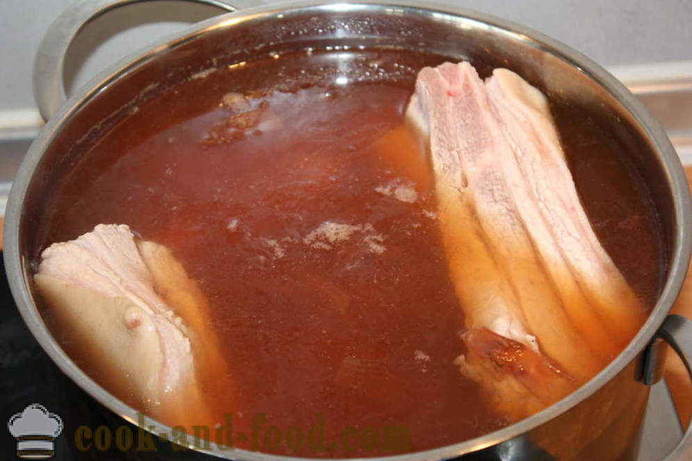 Bacon i lök skins - hur man lagar bacon i lök skinn en steg för steg recept foton