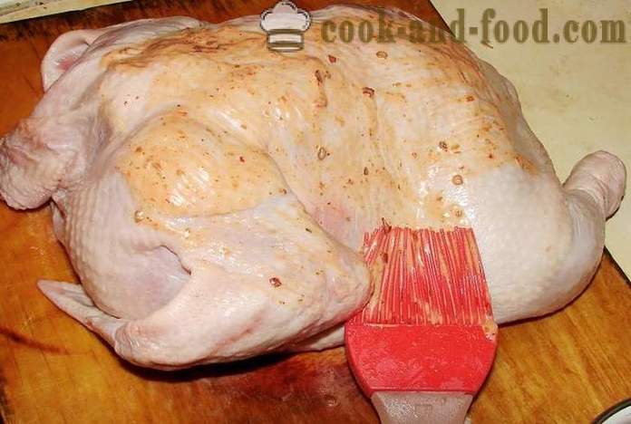 Kyckling salt i ugnen - hur man lagar kyckling för salt, ett steg för steg recept foton