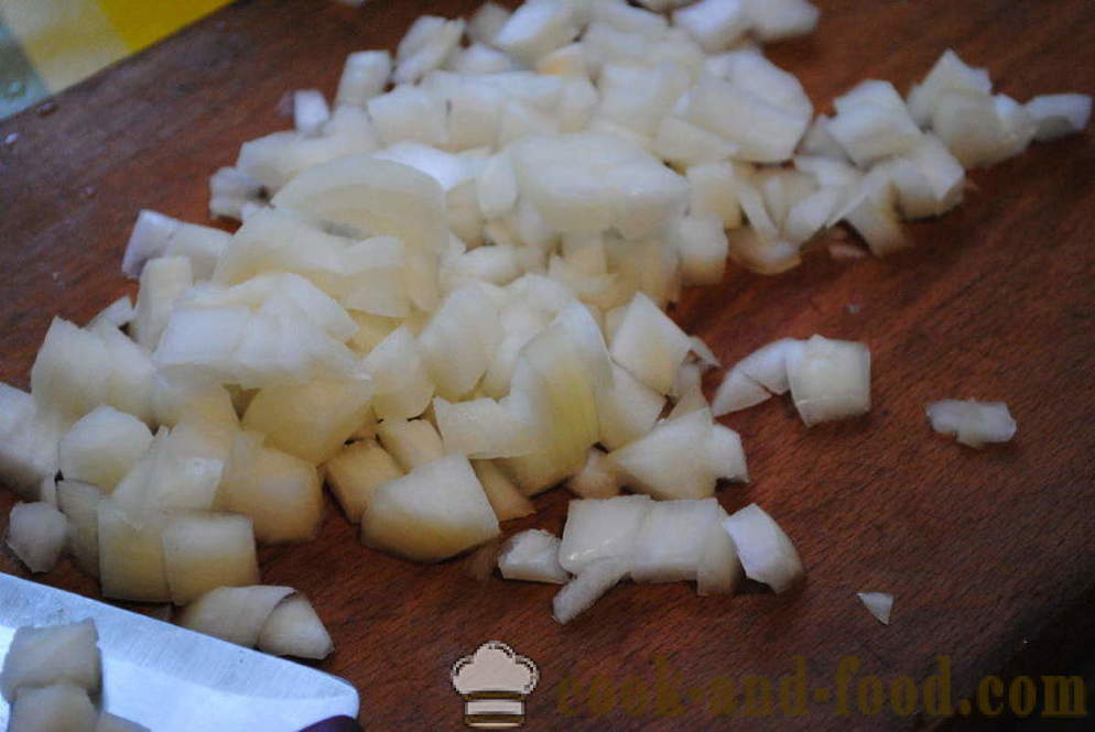 Puff sallad med svamp och ost - hur man förbereder skiktad sallad med svamp, ett steg för steg recept foton