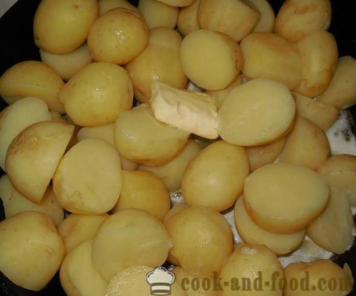 Läckra färskpotatis i gräddfil med dill och vitlök - hur man lagar en läcker färskpotatis, ett enkelt recept med ett foto