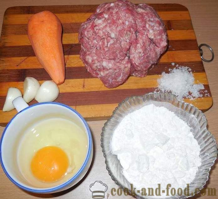 Läckra biffar av malet kött: fläsk, nötkött, morötter och vitlök - hur man lagar kotletter av kött, ett steg för steg recept foton