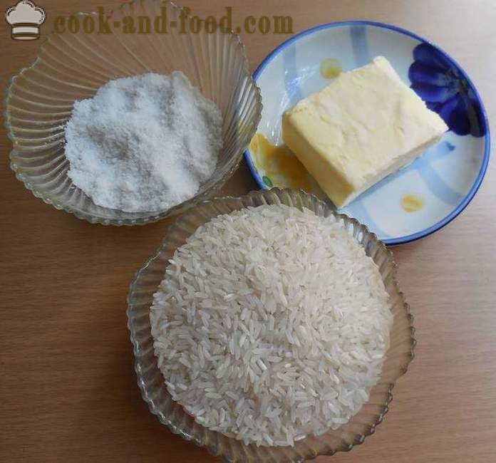 Hur man lagar skarpa ris garnering i en kastrull på rätt sätt - hur man brygger ris på vattnet - en steg för steg recept foton