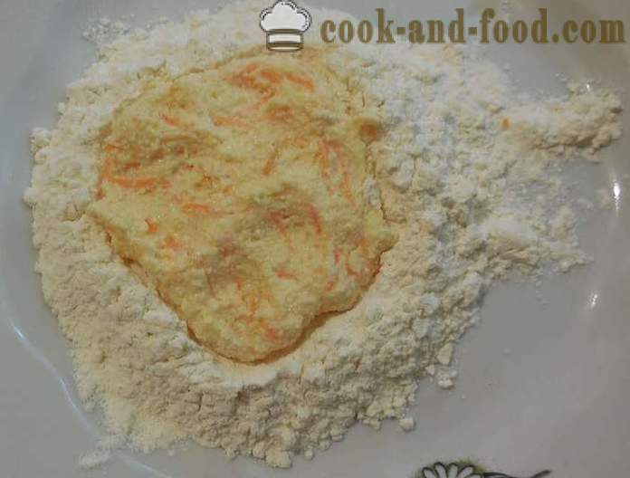 Ostmassa kakor med morötter i multivarka - hur man lagar morot cheesecake - en steg för steg recept foton
