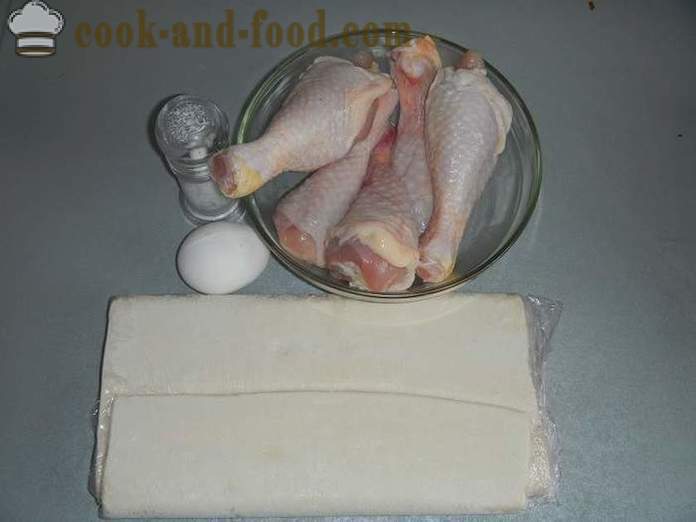 Puffar av färdig smördeg med kyckling - hur man gör puff, ett steg för steg recept med bilder.