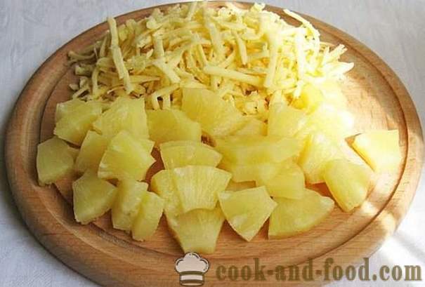 Kycklingsallad med ananas som snabbt göra en sallad, är receptet enkelt och läckra, med foton