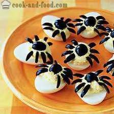 Fyllda ägg eller snacks på Halloween recept: 