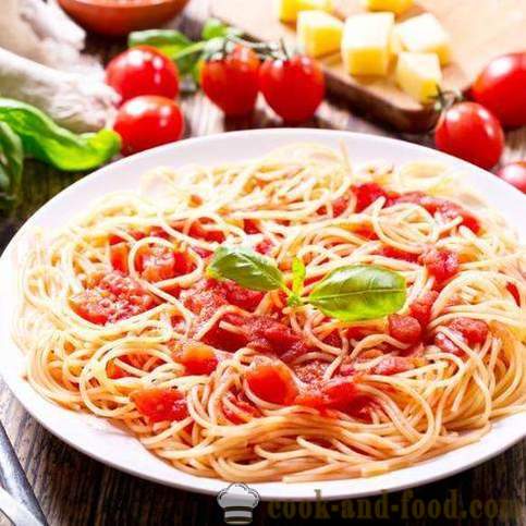 Recept för spaghetti med tomat och ost